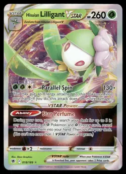 Pokemon Cards Hisuian Lilligant VSTAR 018/189 Astral Radiance Holo VSTAR Rare NM - Image 1