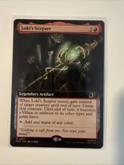Loki's Scepter (Extended Art) Commander: Marvel Super Heroes M/NM MTG - Image 1
