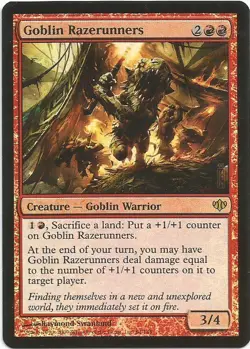 1x Foil - Goblin Razerunners - Magic the Gathering MTG Conflux - Image 1