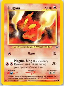 Slugma 53/64 Common Neo Revelation Pokemon Unlimited Lightly Played - Image 1