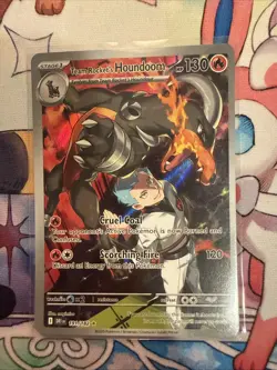 Pokemon TCG Team Rocket's Houndoom 191/182 Sv10: Destined Rivals Holo IR M/NM - Image 2