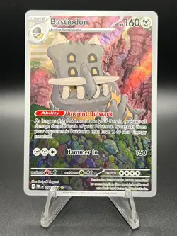 Pokemon TCG Bastiodon 093/084 Illustration Rare Holo PItch Black - Image 1