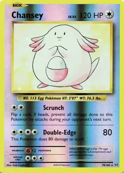 POKEMON Chansey #70/108 Reverse Holo XY - Evolutions NM - Image 1