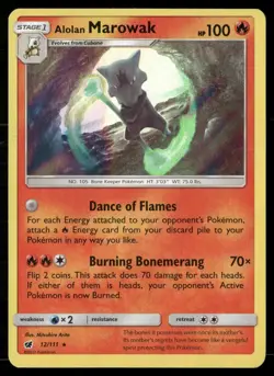 Alolan Marowak 12/111 Holo Rare Crimson Invasion Pokemon NM - Image 1