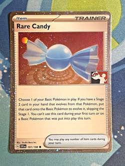 Rare Candy 191/198 Cosmos Holo Pokemon Play! Prize Pack Play Stamp NM - Image 1