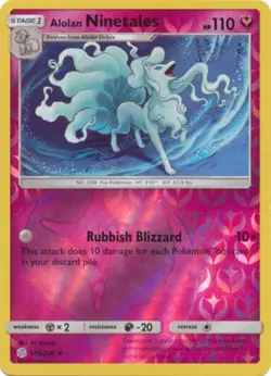 Alolan Ninetales - 145/236 - Reverse Holo NM, English Pokemon Cosmic Eclipse - Image 1