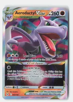 Pokemon tcg SWSH11: Lost Origin Aerodactyl VSTAR Near Mint or Better - Image 1