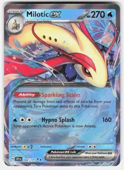 Pokemon tcg SV08: Surging Sparks Milotic ex Near Mint or Better - Image 1