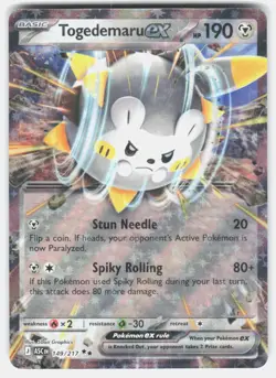 Pokemon tcg ME: Ascended Heroes Togedemaru ex Near Mint or Better - Image 1