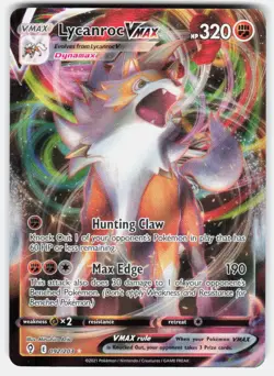 Pokemon tcg SWSH07: Evolving Skies Lycanroc VMAX Near Mint or Better - Image 1