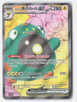Pokemon tcg SV09: Journey Together Iono's Bellibolt ex Near Mint or Better - Image 1