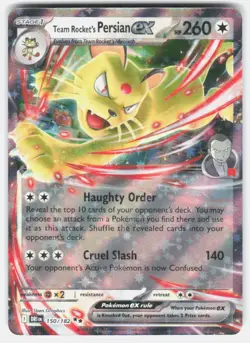 Pokemon tcg SV10: Destined Rivals Team Rocket's Persian ex Near Mint or Better - Image 1
