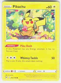 Pokemon tcg SWSH11: Lost Origin Pikachu Near Mint or Better - Image 1