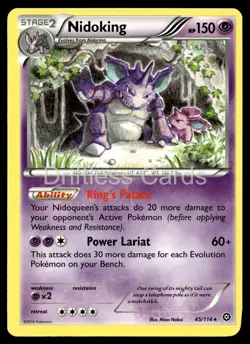Nidoking 45/114 Rare Steam Siege Pokemon LP - Image 1