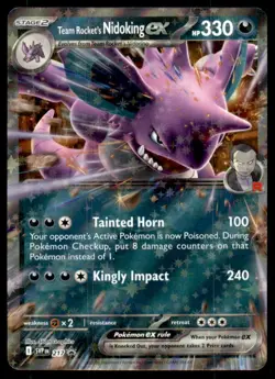 Team Rocket's Nidoking ex 217 Holo Promo Scarlet & Violet Promo Pokemon NM - Image 1