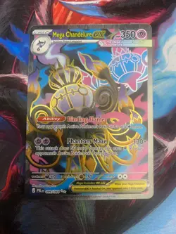 Mega Chandelure EX 099/084 Ultra Rare Full Art Pokemon TCG Pitch Black NM - Image 1