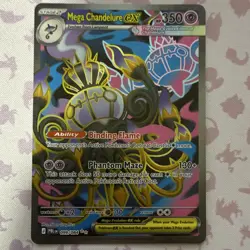 Pokemon TCG Mega Chandelure EX 099/084 Ultra Rare Pitch Black NM/M - Image 1