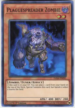 Plaguespreader Zombie DASA-EN041 Super Rare Dark Saviors Yu-Gi-Oh 1st Edition NM - Image 1