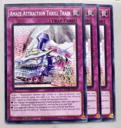 Yugioh! 3x Amaze Attraction Thrill Train POTE-EN077 Common - 1st Ed NM - Image 1
