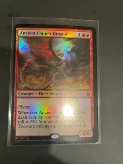 Ancient Copper Dragon #161 (Foil) (NM) Baldur's Gate CLB Magic MTG - Image 1