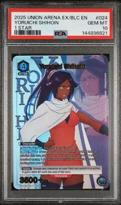 2025 UNION ARENA Bleach TYBW - Yoruichi - 1 Star Foil (PSA 10 GEM MINT) - Image 1
