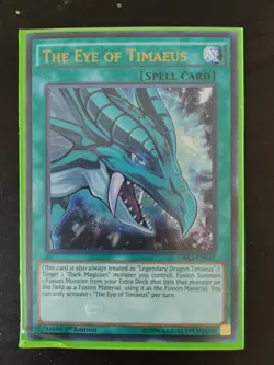 The Eye of Timaeus DRL3-EN045 1st Ultra Rare NM Yugioh Card HOLO FOIL - Image 1
