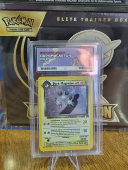 Pokemon Dark Magneton TCG 11/82 Team Rocket Holo Rare Card 1999 Ace Grade 6 - Image 2