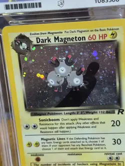 Pokemon Dark Magneton TCG 11/82 Team Rocket Holo Rare Card 1999 Ace Grade 6 - Image 3