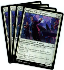 x4 Selfless Police Captain (Foil) - 0012 - Marvel's Spider-Man - MTG - SHIPS NOW - Image 1