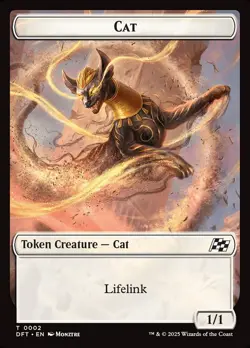 Cat (2) – Aetherdrift Tokens TDFT – MTG Magic the Gathering - Image 1
