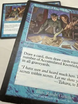 Accumulated Knowledge x4 MTG Nemesis 4x Magic Good Moderate Play MP - Image 3