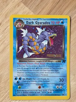 1999 Pokemon Dark Gyarados Prerelease #8 Black Star Promo (damage in photos) - Image 1