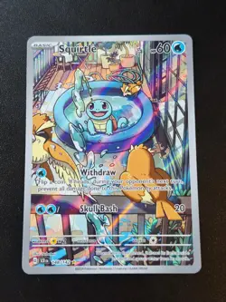 Squirtle 148/142 Holo Illustration Rare Stellar Crown Pokemon NM - Image 1