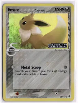 Eevee 68/113 Common Delta Species Pokemon Reverse Holo Lightly Played - Image 1