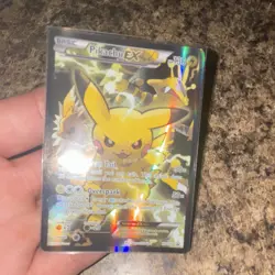 Pokemon TCG Pikachu EX XY124 Black Star Promo Full Art Holo Card - LP English - Image 1