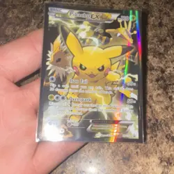 Pokemon TCG Pikachu EX XY124 Black Star Promo Full Art Holo Card - LP English - Image 3