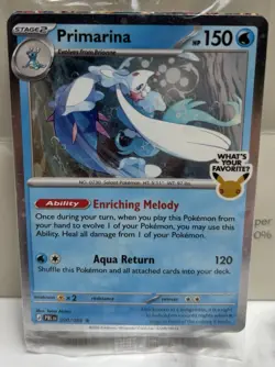 Primarina 020/084 Exclusive Sealed Promo | Pitch Black Release Day Promo - Image 1