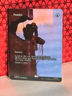 MTG Marvel Spider-Man Ponder Borderless #13 NP - Image 1