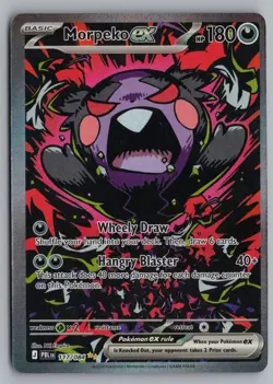 Morpeko ex 117/084 OFF CENTERED SIR Rare Pitch Black Pokemon Holo Near Mint - Image 1
