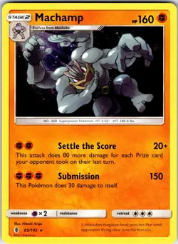 Machamp 65/145 Holo Rare Guardians Rising Pokemon Near Mint - Image 1