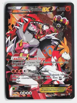 Team Magma's Groudon EX 15/34 Ultra Rare Double Crisis Pokemon Holo LP - Image 1