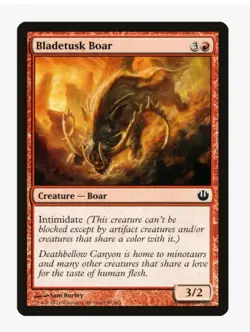 Bladetusk Boar MTG JOU LP-NM | Pauper RDW Aggro Intimidate Evasion Unblockable - Image 1