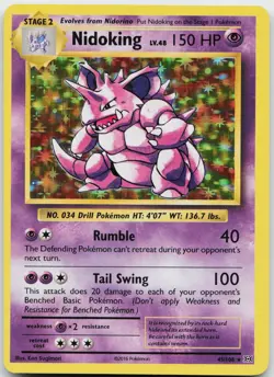 Nidoking 45/108 Holo Rare Evolutions Near Mint - Image 1
