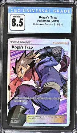 CGC 8.5 Koga's Trap 211 2019 Unbroken Bonds Full Art Trainer English Pokemon - Image 1