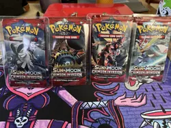 Pokemon Sun and Moon Crimson Invasion 4 Booster Pack Sealed New - Image 2