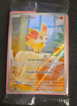 Pokemon TCG Fennekin MEP EN Black Star Sealed Promo 080 - Image 1