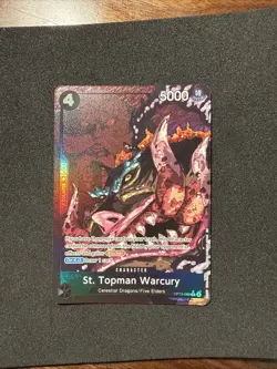 One Piece Carrying On His Will St. Topman Warcury (R) Alt Art Foil OP13-089 Mint - Image 1
