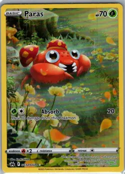 Paras GG32/GG70 SWSH: Crown Zenith: Galarian Gallery - Pokemon Card - NM - Image 1