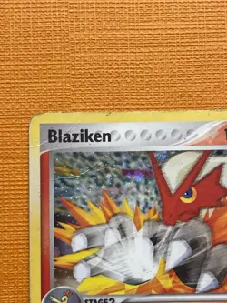 Blaziken 1/17 POP Series 1 Rare Holo Pokemon Card damaged - Image 2