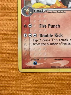 Blaziken 1/17 POP Series 1 Rare Holo Pokemon Card damaged - Image 3